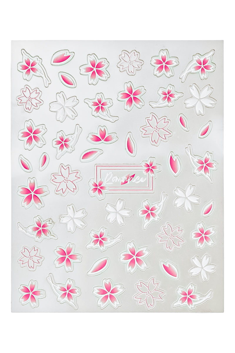 Pink/white flowers - 3D Sticker thumbnail